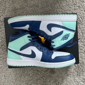 Nike Jordan 1 Mid Mystic Navy Mint Foam SIZE 10